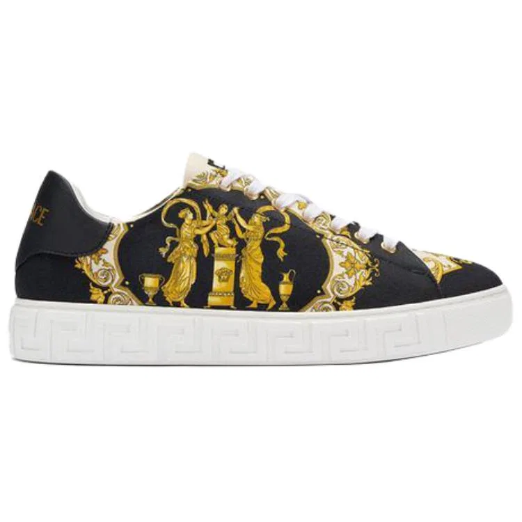 Кеды Greca Low Top Canvas Shoes VERSACE черные — фото 3