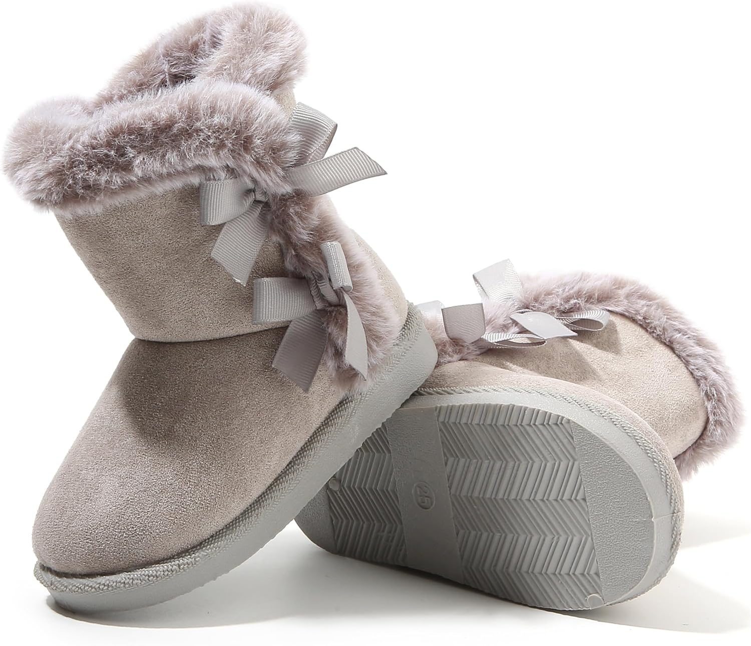 

Детские зимние сапоги Femizee для девочек и мальчиков, теплые зимние уличные снежные ботинки (для малышей/маленьких детей), 1968 Gray