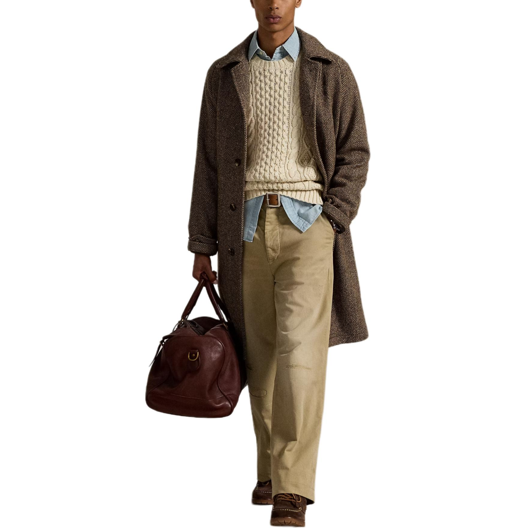 Кабельный свитер Polo Ralph Lauren, oats mixed color — фото 2