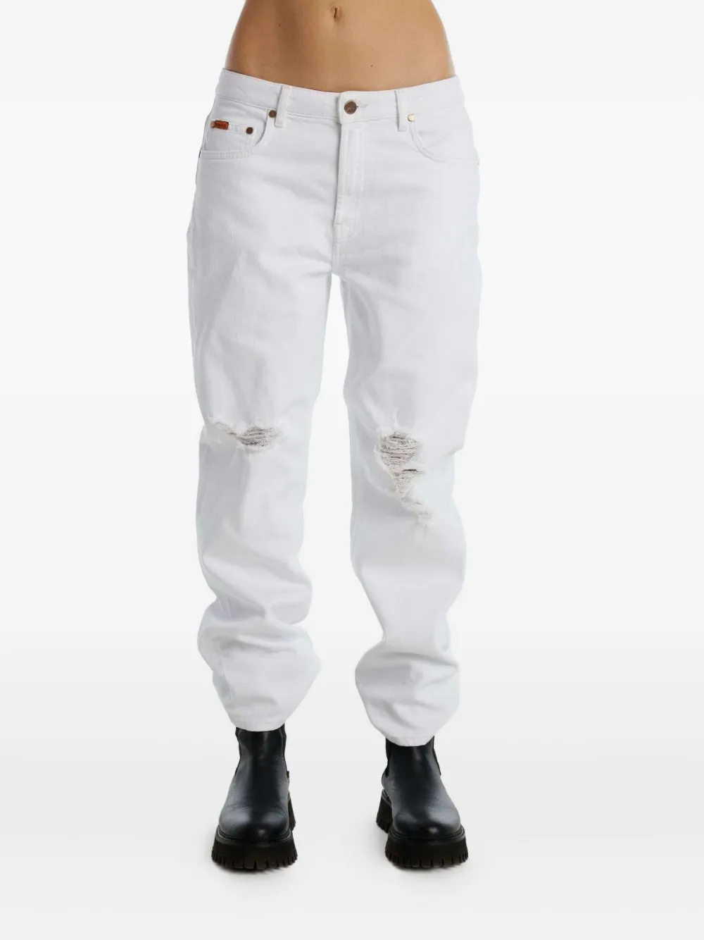 

Джинсы Saint с эффектом потертости No44, белый