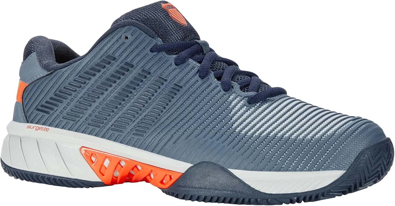 Мужские теннисные кроссовки K-Swiss Performance Hypercourt Express Hb - Highrise/Black/Neon Blaze — фото 2
