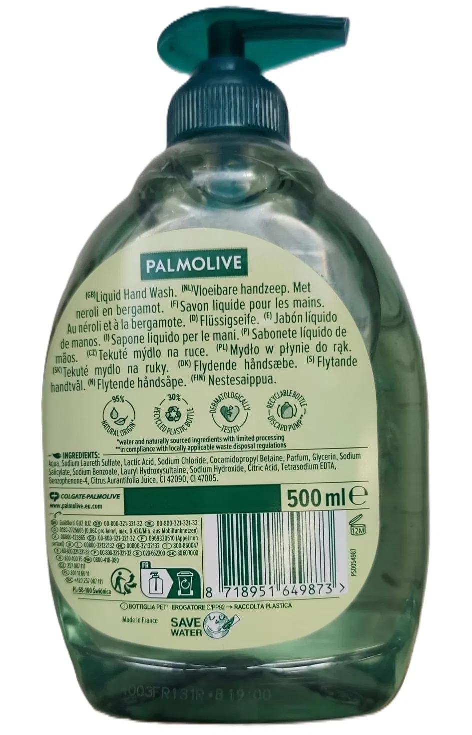 Набор жидкого мыла Palmolive Capri Coast с дозатором, 6 x 500 мл Palmolive