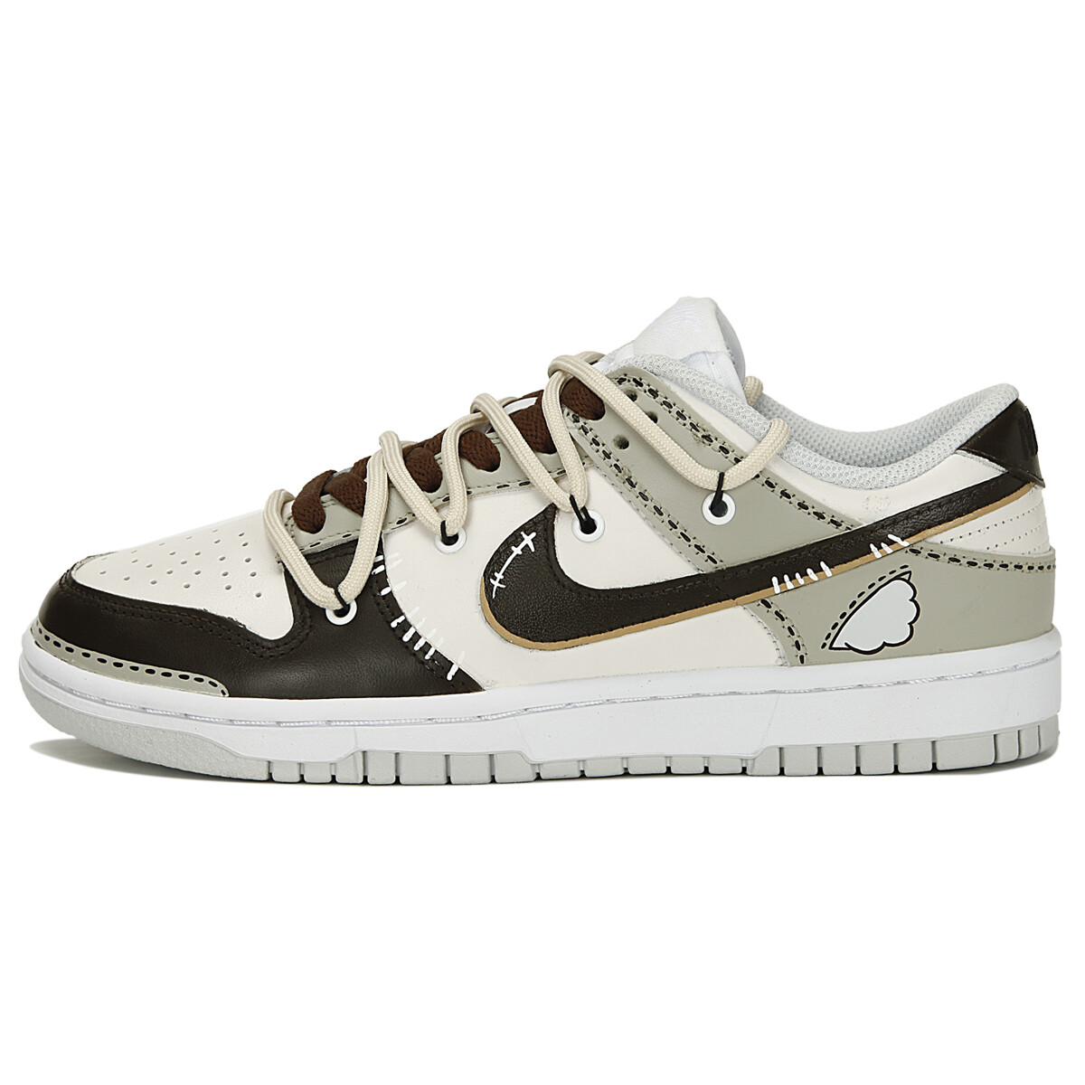 

Кроссовки Nike Dunk Skateboarding Shoes Men Low-top Gray/Brown, коричневый