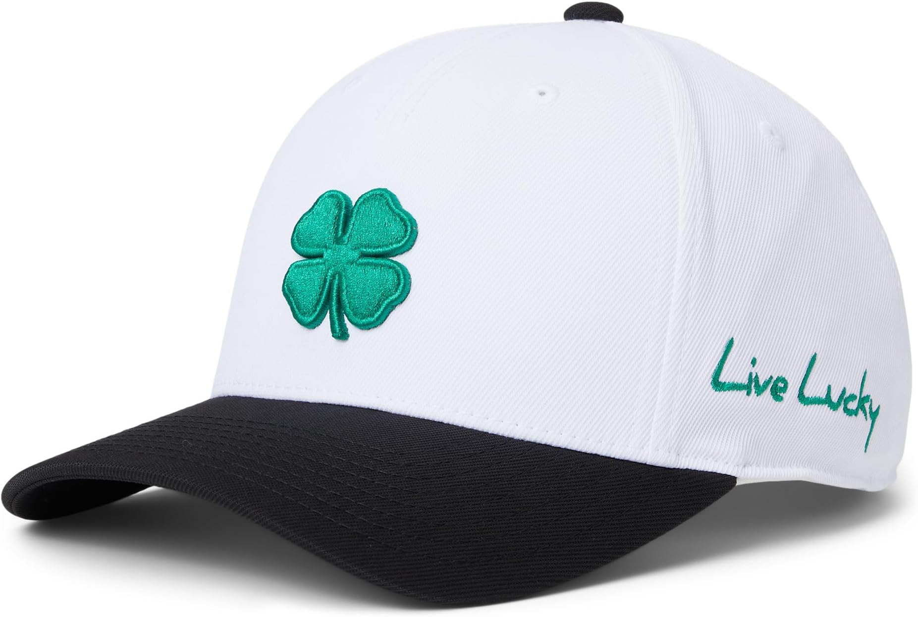 

Бейсболка Black Clover Superior 1 Adjustable Hat, цвет White/Black Hat/3d Kelly Green Clover