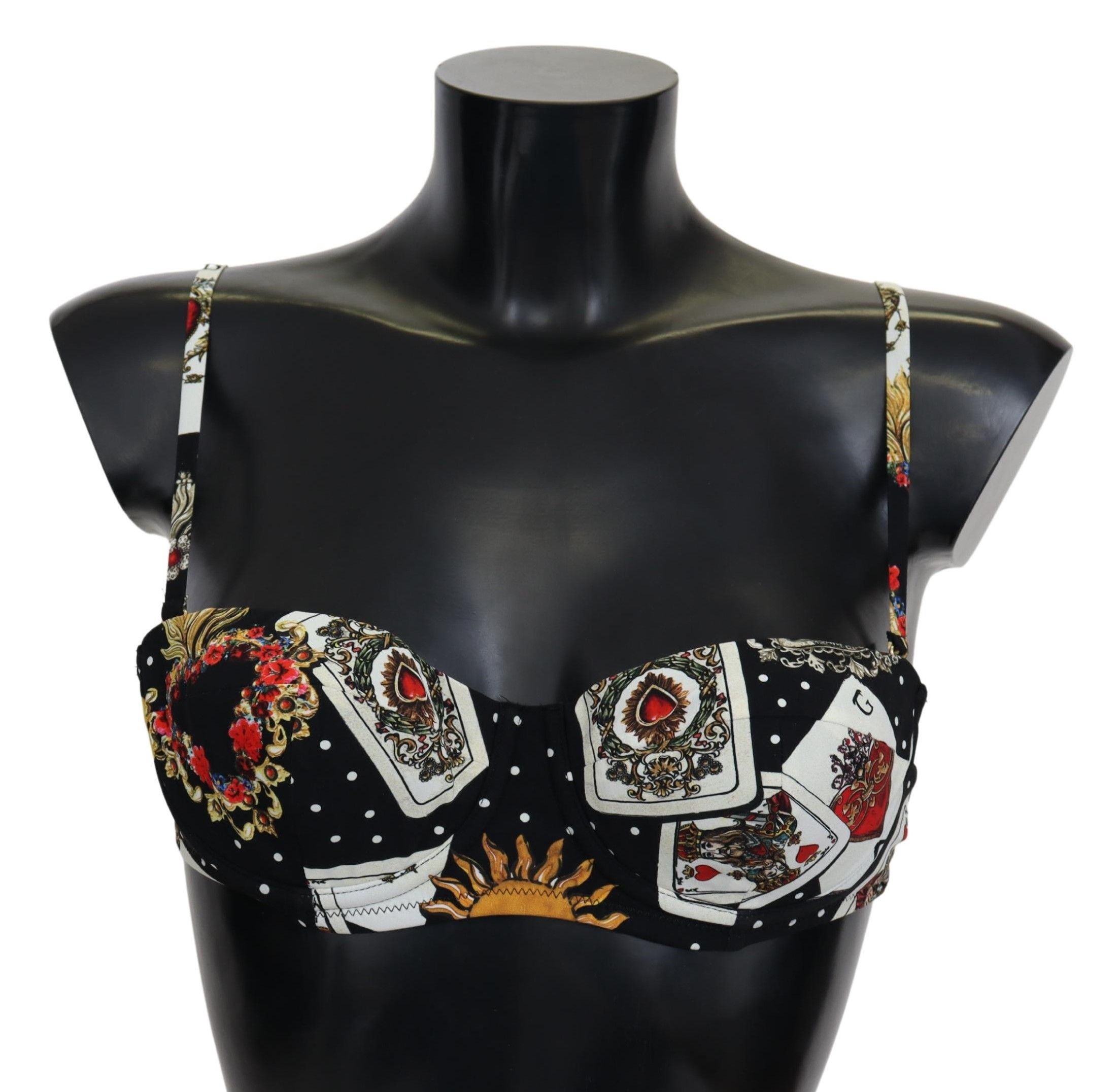 

Элегантный топ бикини с колодой карт Dolce & Gabbana, черный