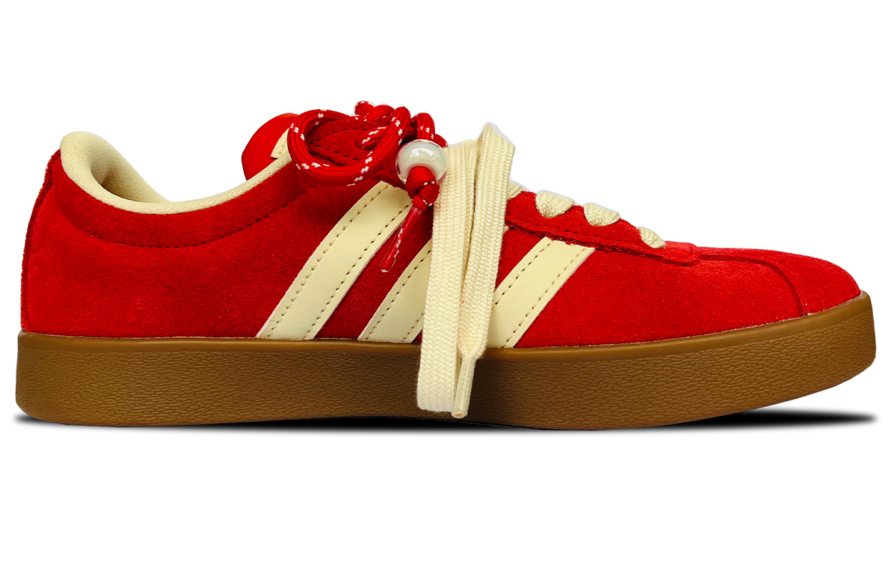 Adidas Vl Court Classic устойчивые к истиранию и скольжению низкие кроссовки для скейтбординга Unisex красные — фото 3