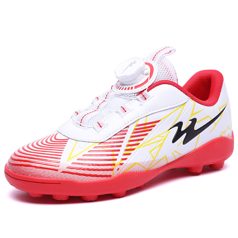 Детские футбольные бутсы Kids Low-top Black Binary, белый/красный — фото 2