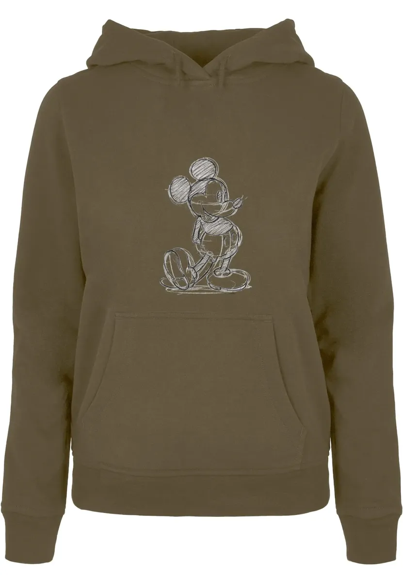 

Толстовка ABSOLUTE CULT "ABSOLUTE CULT Ladies Ladies Mickey Mouse - Sketch Kick Hoody", оливковый