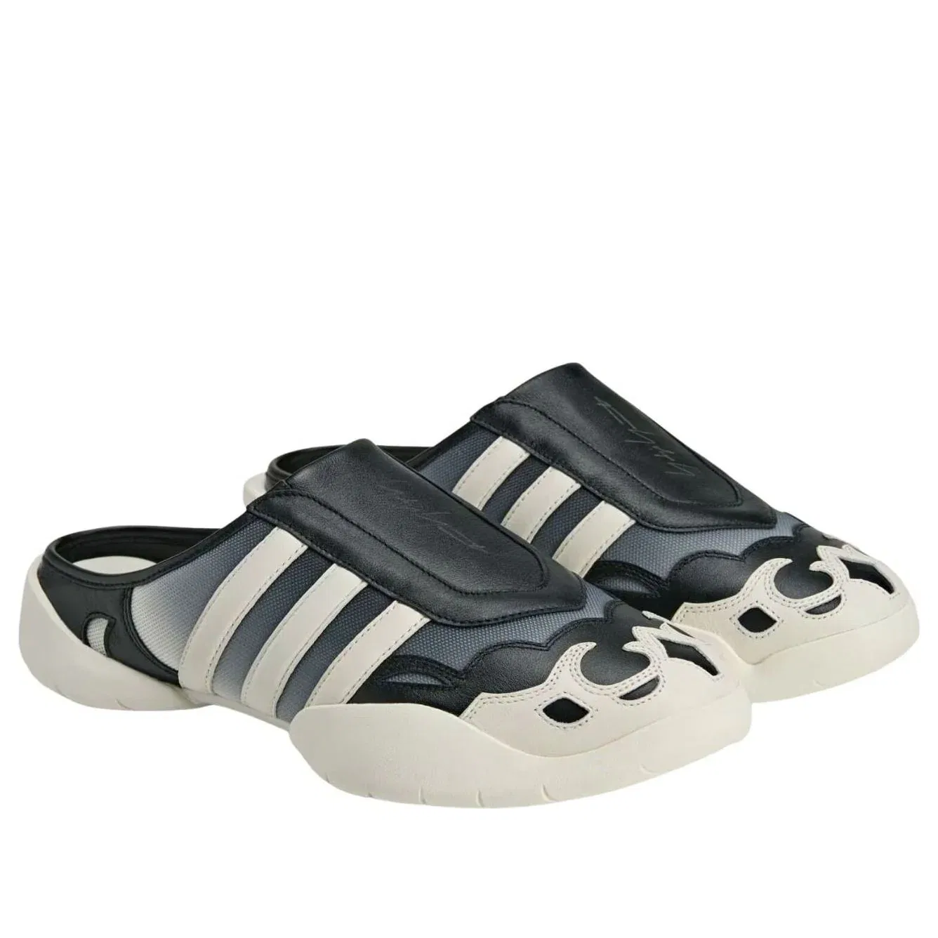 Сабо Adidas Y-3 Regu Mule 'Black Off White' KI6981, черный — фото 2