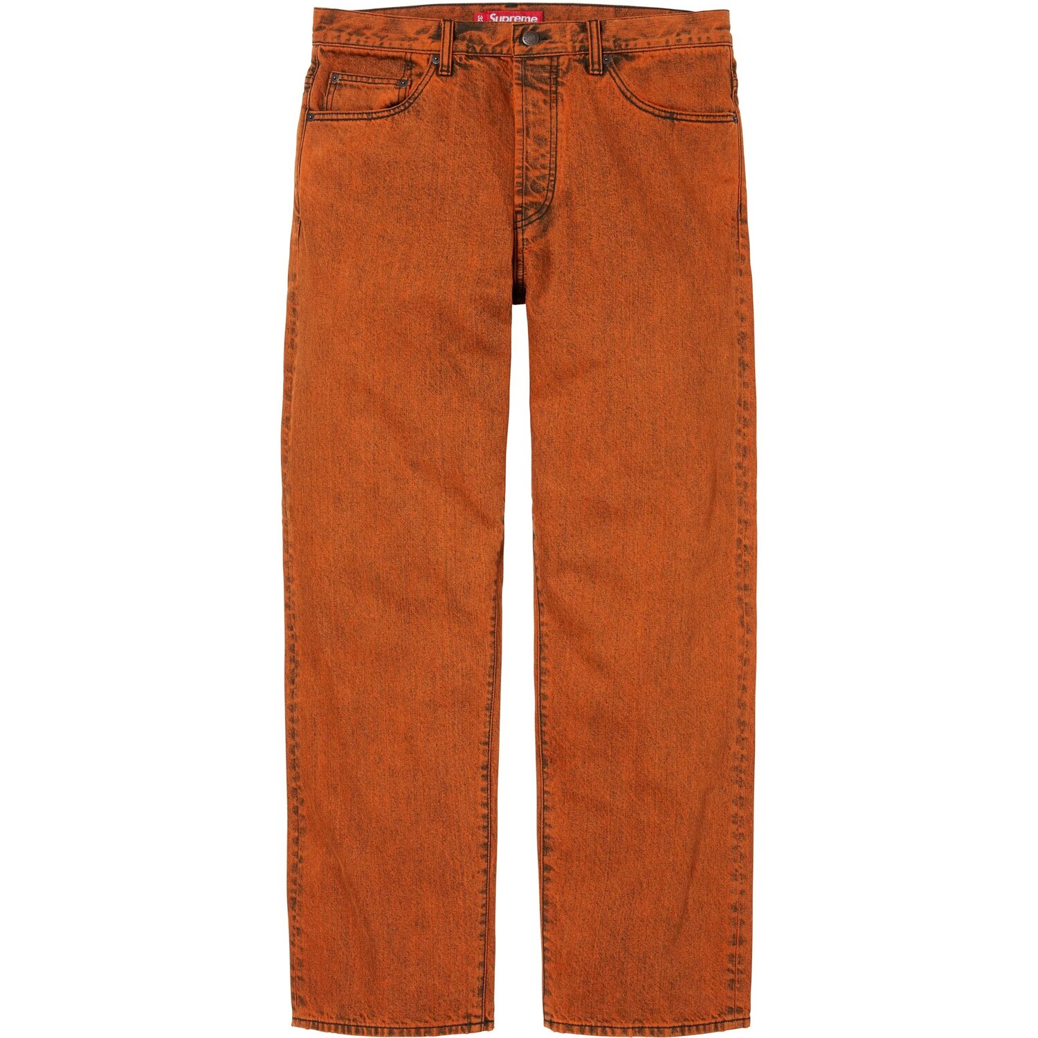 

Каменная стирка slim джинсы Supreme, оранжевый