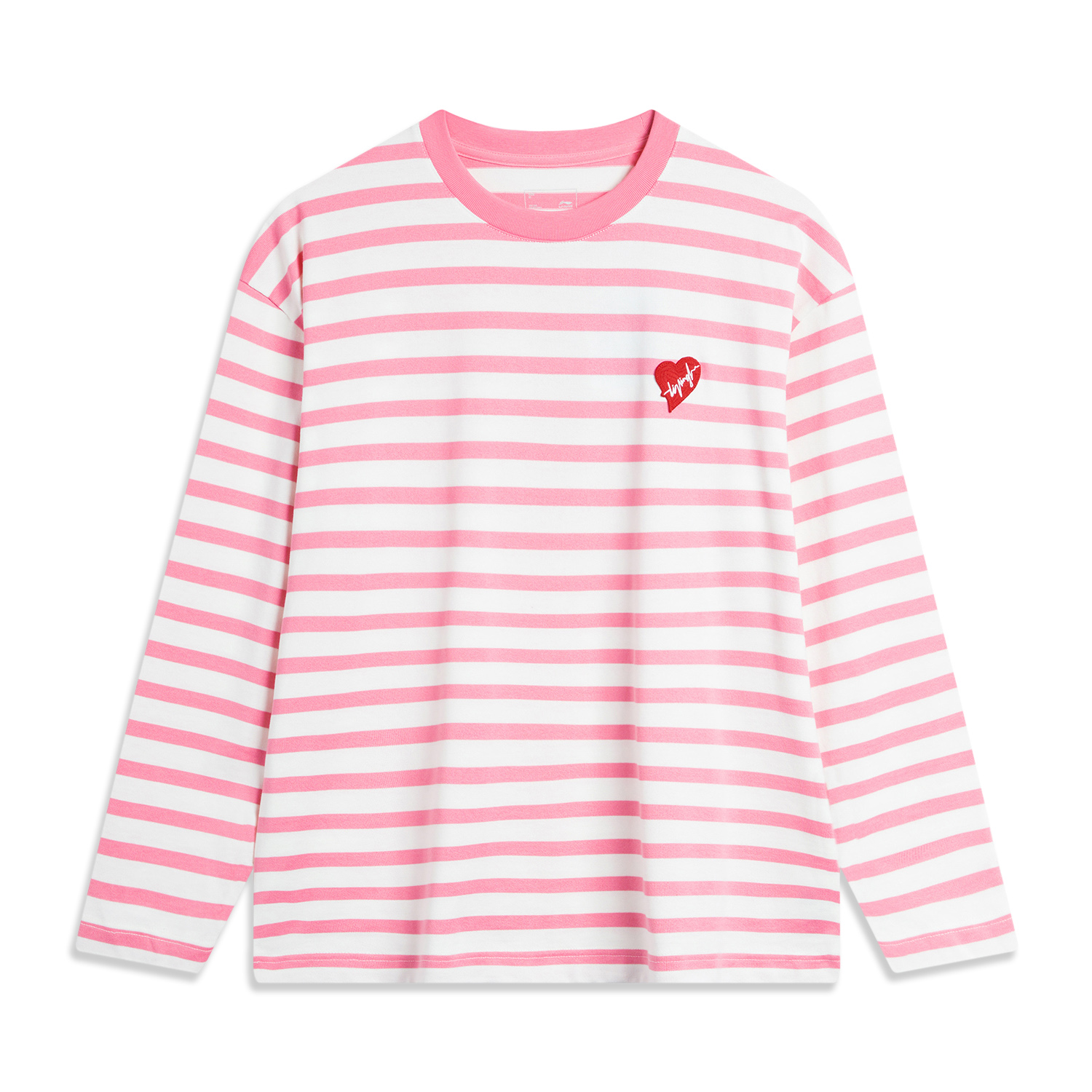 

Женская футболка LiNing Sports Fashion Collection с заниженной линией плеч, светло-розовая, утренняя