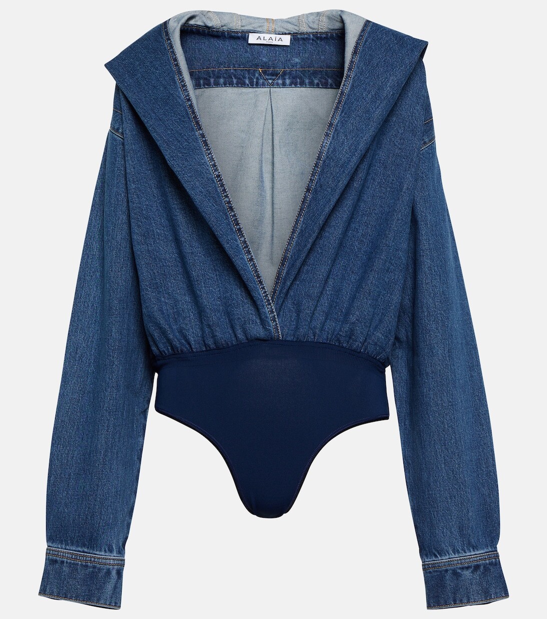 

Джинсовое боди ALAÏA, синий