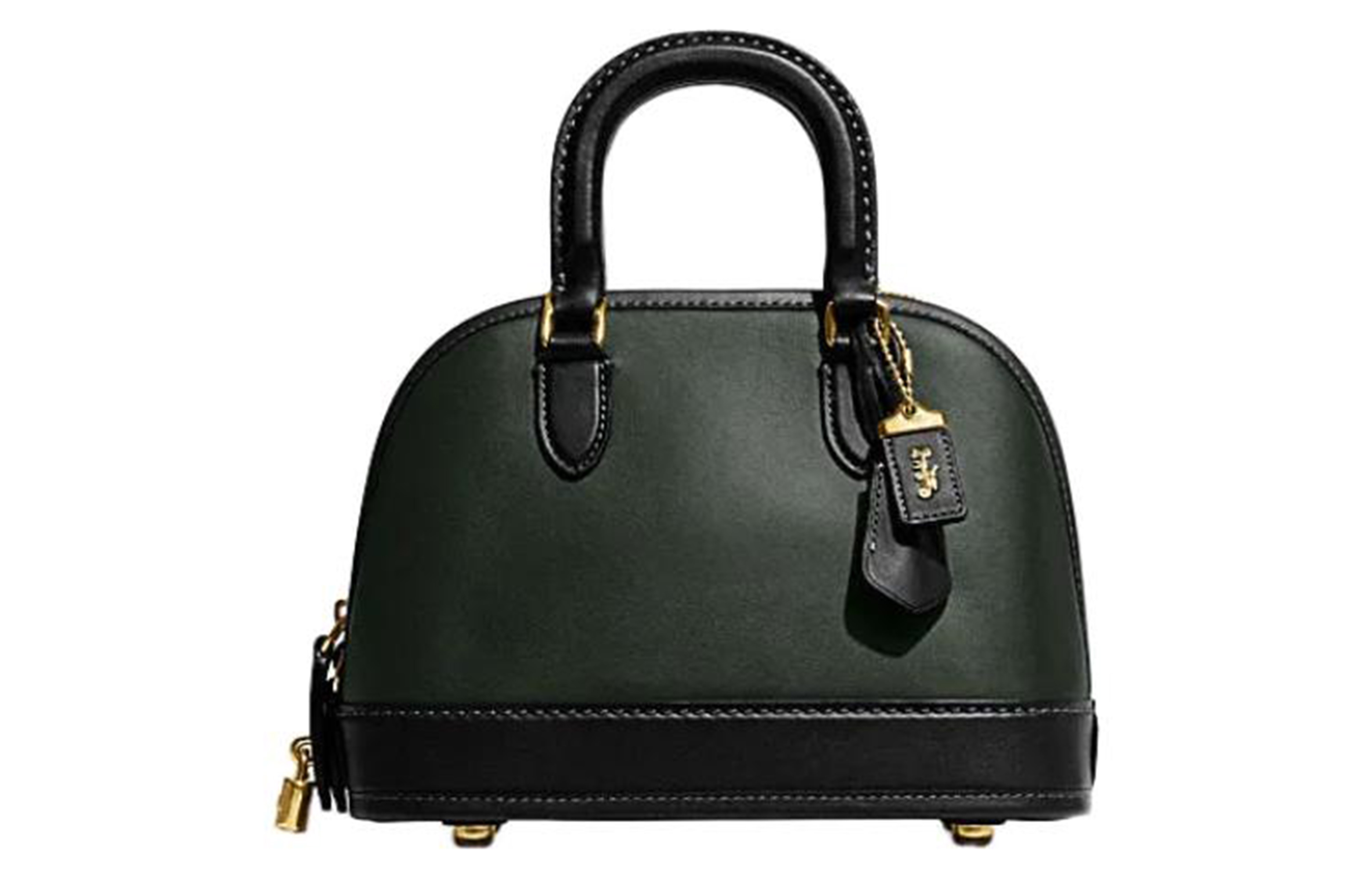 

COACH Кожаная сумка-полусфера Revel Cow через плечо кроссбоди средняя женская оливкового цвета