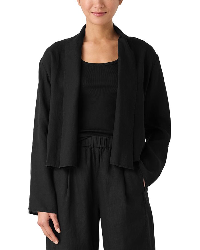 

Льняной жакет Eileen Fisher, черный