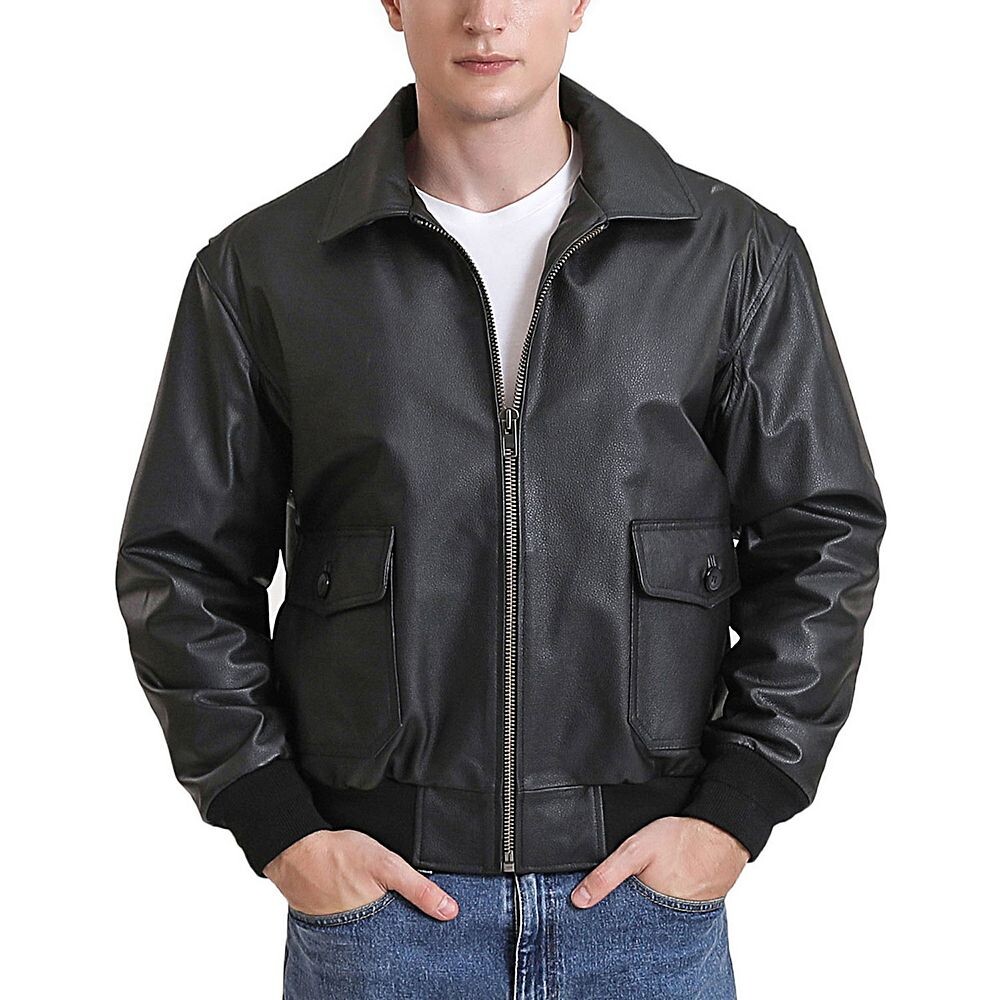 

Мужская кожаная куртка-бомбер Landing Leathers G-2, черный
