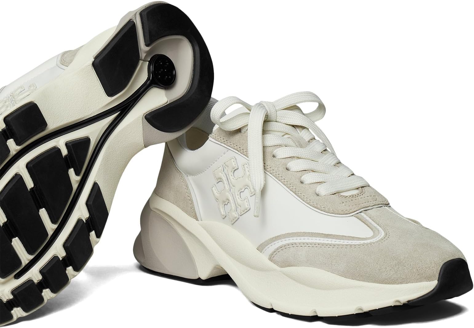 Кроссовки Tory Burch Good Luck Trainer, цвет Bianco/Bianco/Fossil Stone — фото 4