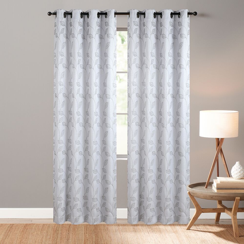 

Sonoma Goods For Life, 2 шт. затемняющих штор Finley, цвет White Gray