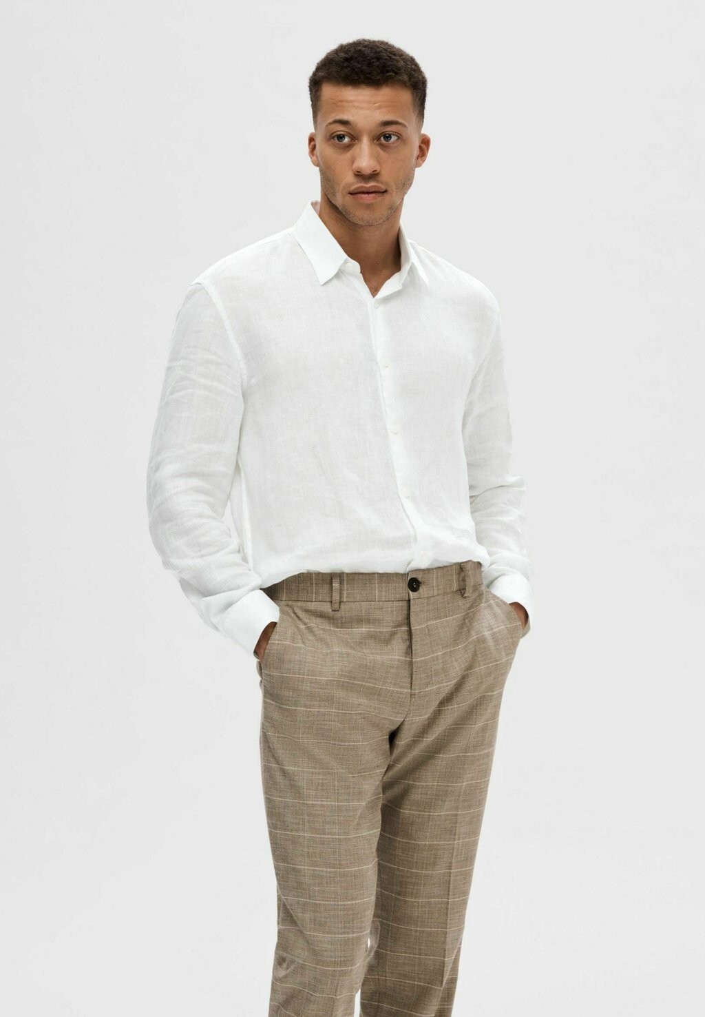 

Рубашка Selected Homme, цвет white