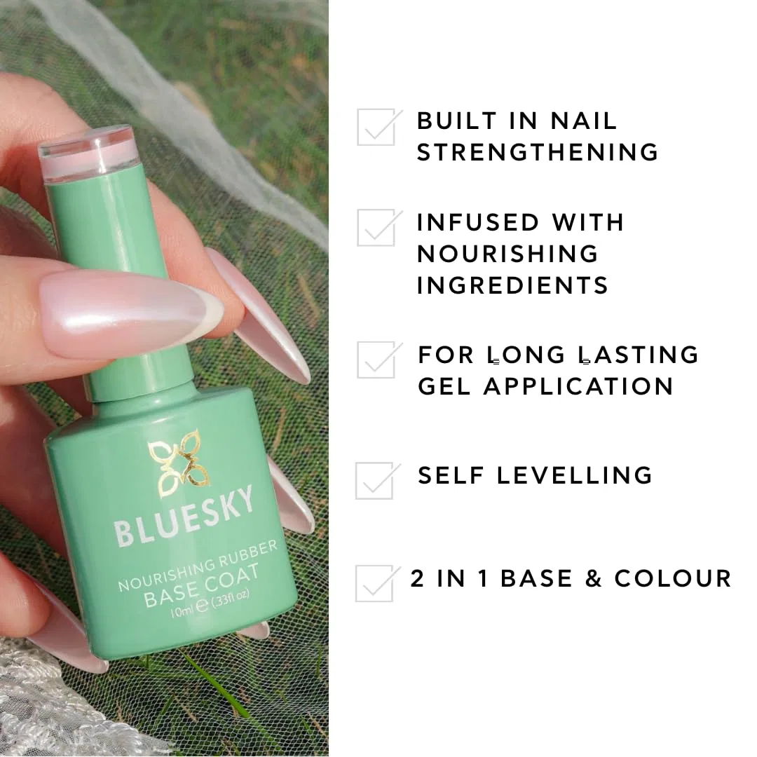 Питательная каучуковая база BLUESKY Nourishing Rubber Base Coat для натуральных ногтей Bluesky, Girl'S Secret Bnr08 — фото 3