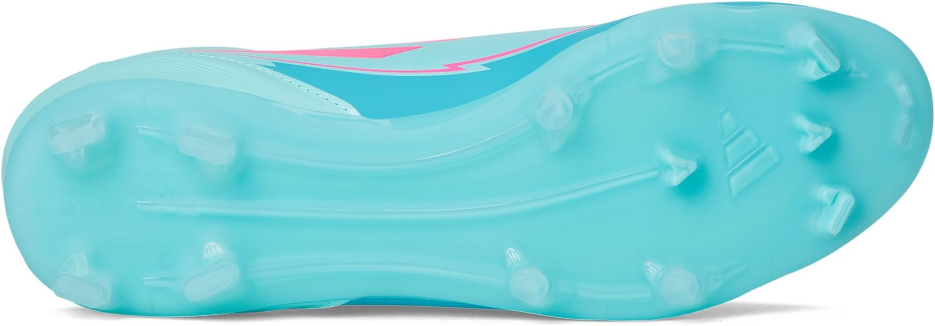 Кроссовки adidas F50 League Messi Firm Ground/Multi Ground Soccer Cleats, цвет Flash Aqua/Lucid Pink/Lucid Cyan — фото 3