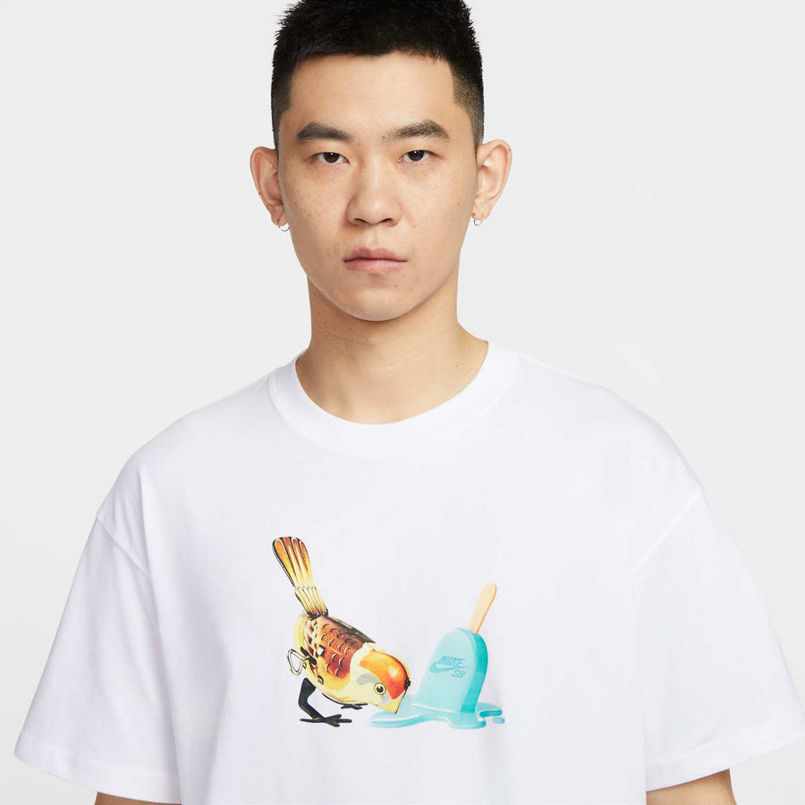 Футболка Nike SB Skateboard T-Shirt 'White', белый — фото 2