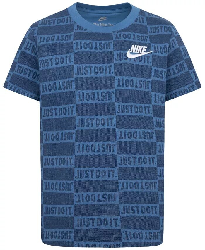 

Текстурированная клубная футболка Little Boys Just Do It Nike, синий