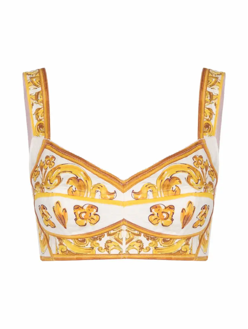 

Топ-бюстье с принтом Majolica Dolce&Gabbana, мультиколор