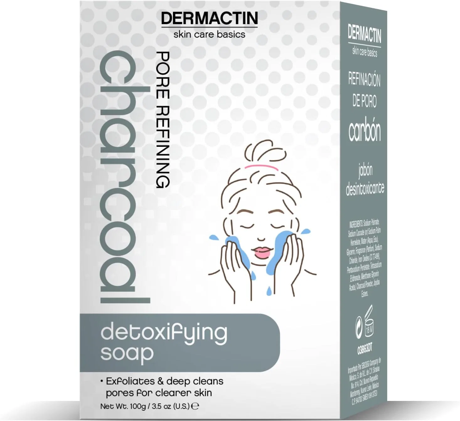 Мыло для лица Dermactin-TS с углем, 100 г
