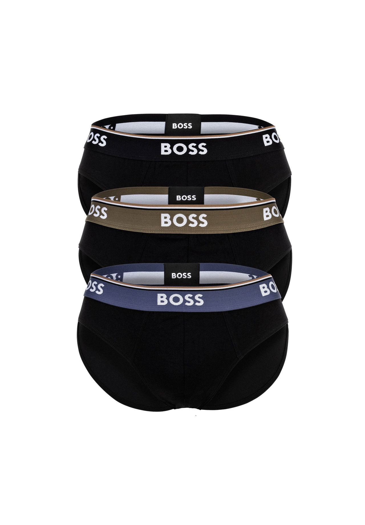 

Трусы мужские, 3 шт в упаковке, буква 3P Power, хлопок стрейч, логотип, однотонные BOSS, черный