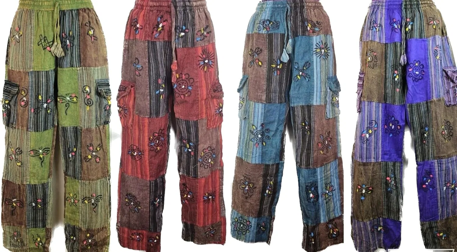 Широкие брюки Yoga Pant, Karma Handicrafts, Patchwork, красный — фото 3