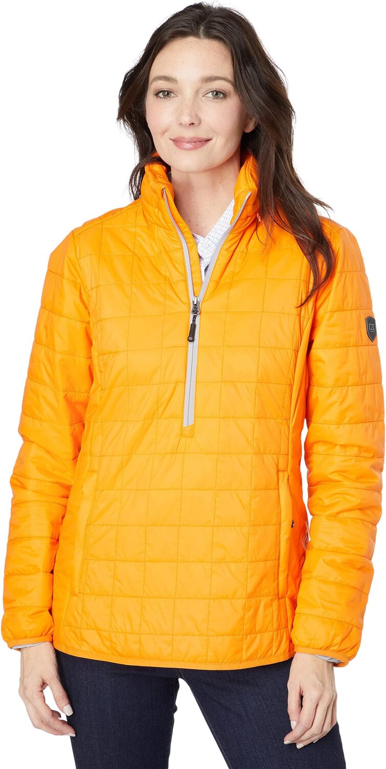 

Толстовка Cutter & Buck Rainier Primaloft 1/2 Zip Popover, цвет Satsuma