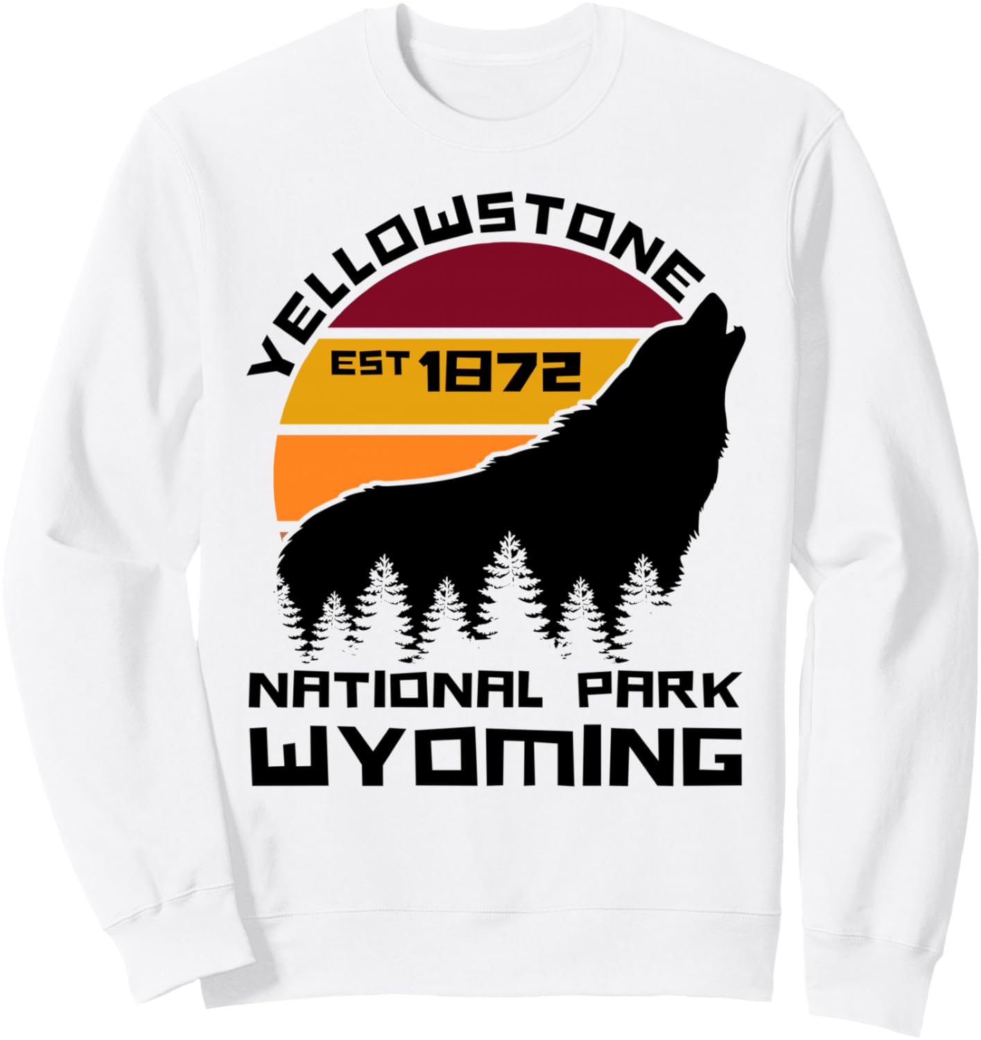 

Толстовка с изображением национального парка Йеллоустоун Yellowstone National Park Wyoming Usa Outdoor, белый