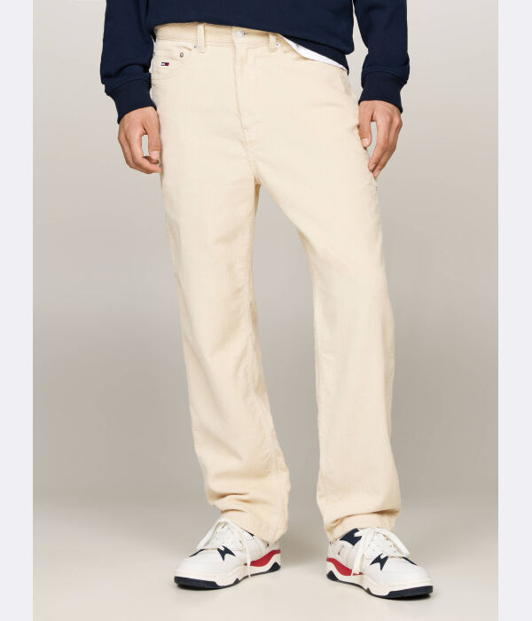 

Брюки вельветовые Tommy Jeans Relaxed Fit, экрю