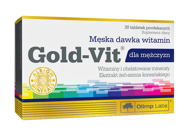 

Набор витаминов и минералов с женьшенем Olimp Gold-Vit Dla Mężczyzn, 30 шт