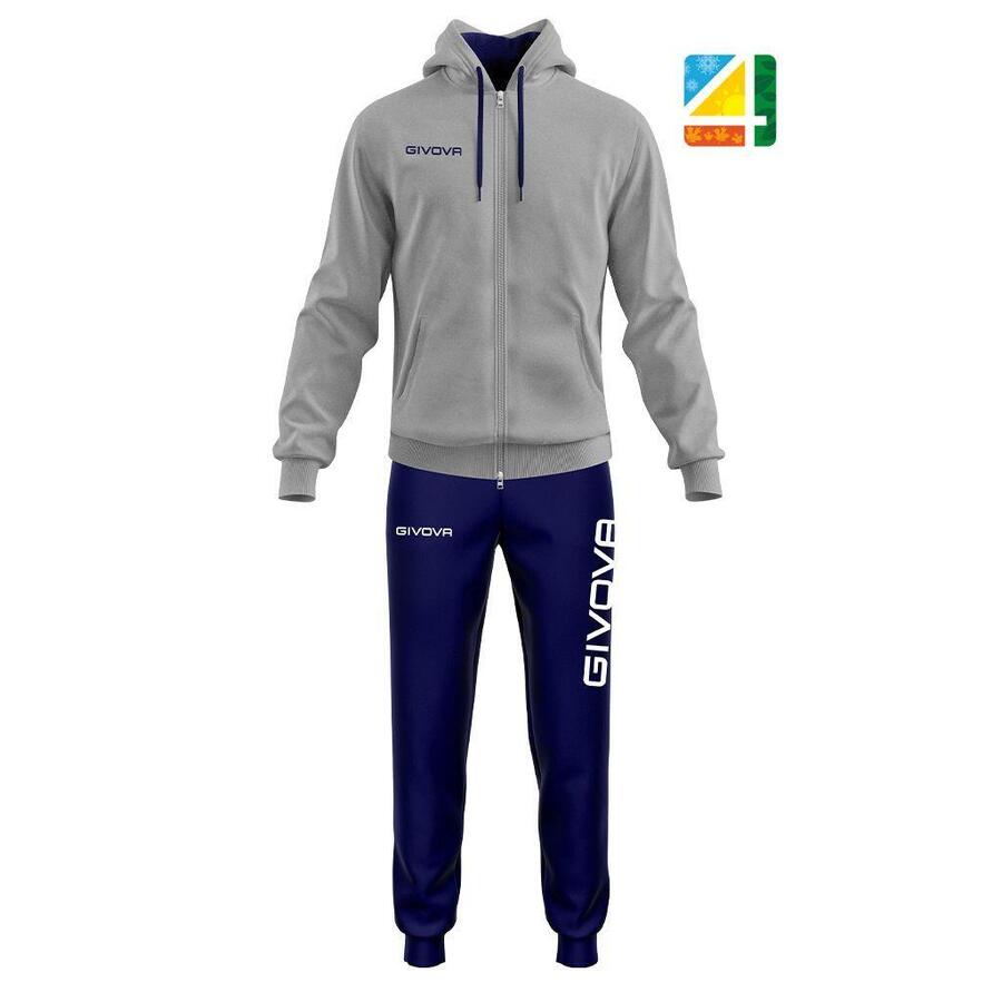 

Спортивный костюм Givova King, хлопковая махровая ткань (покер), размер S