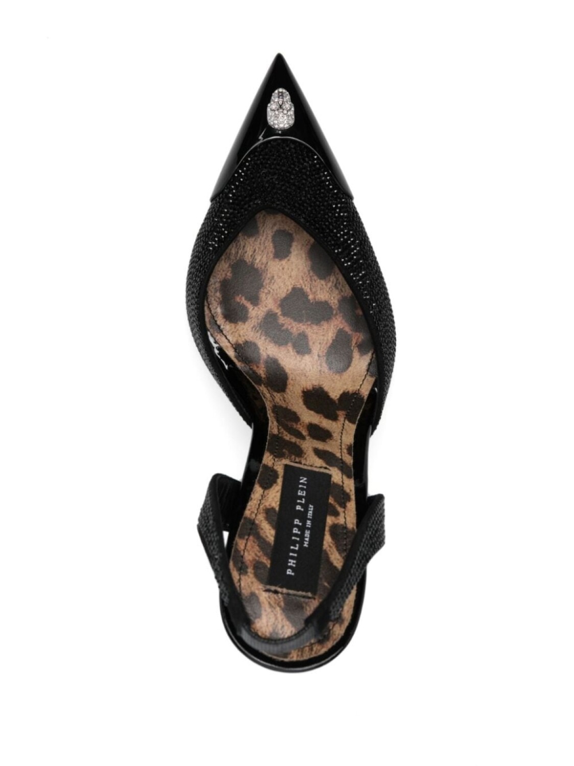 Philipp Plein туфли-лодочки Decollete 105 с кристаллами, черный — фото 4