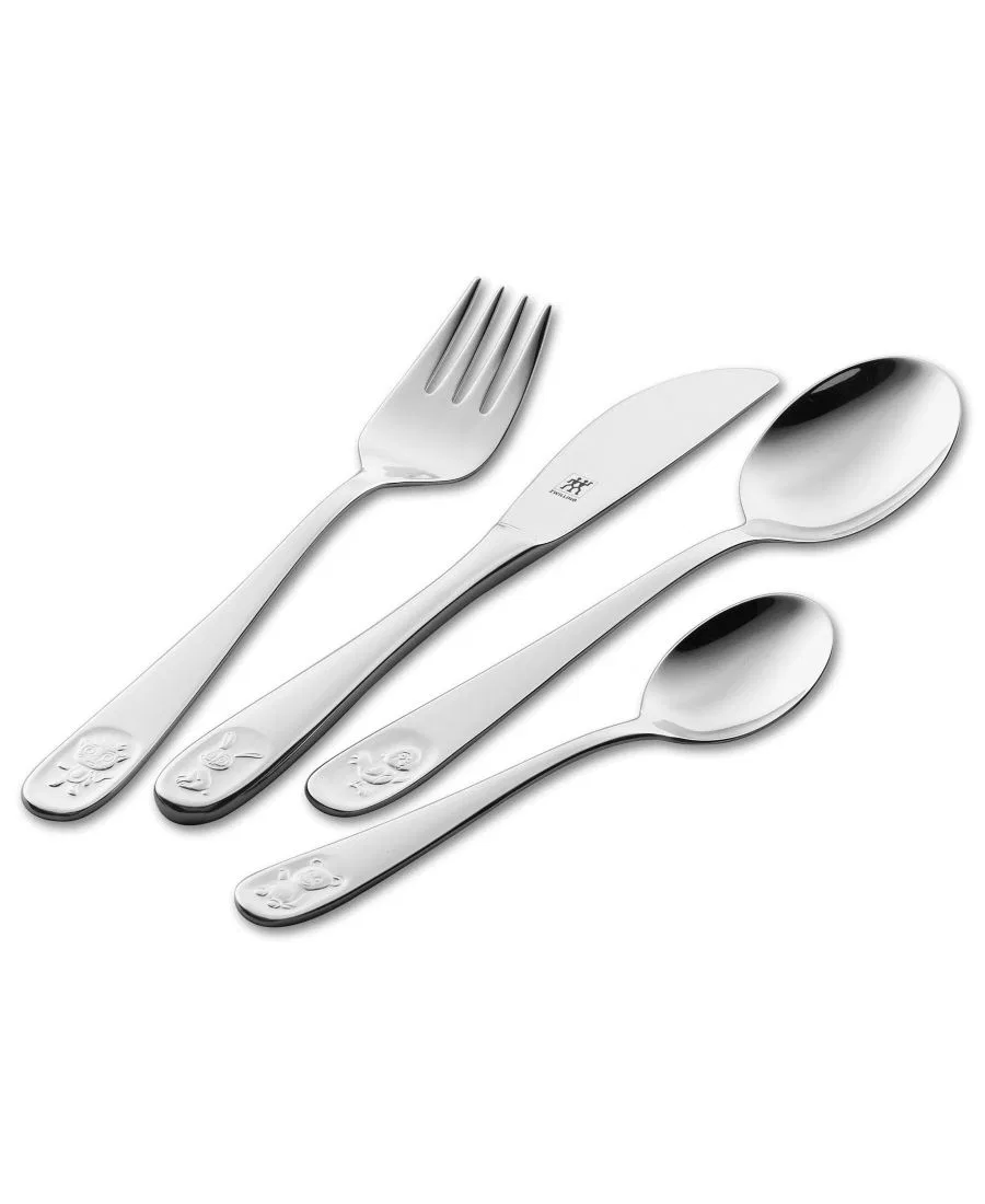 Детский набор столовых приборов Bino из 4 предметов Zwilling, стальной