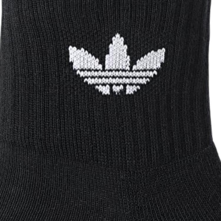 Носки Adidas Originals Mid Ankle Socks 6 Pairs, черный — фото 2