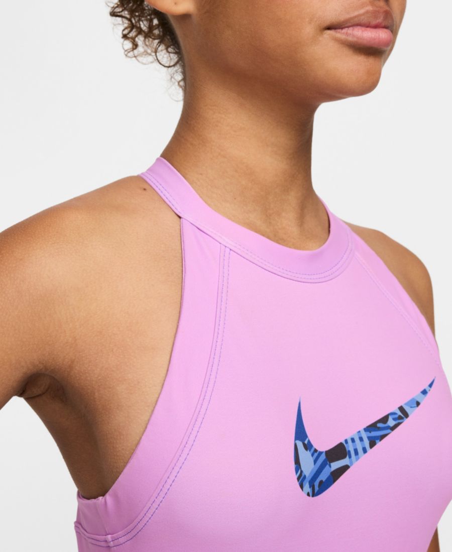 Купальник с завязками на шее для девочек 7-16 лет Nike Gymnastics, Pink/Blue — фото 4