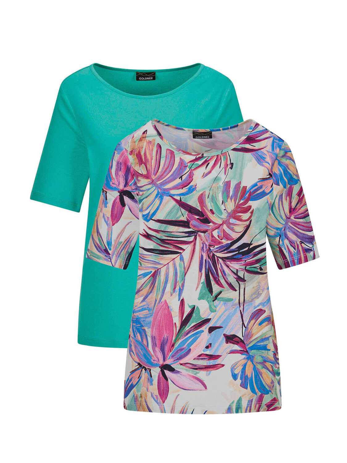 

Goldner Лонгслив в бирюзовом цвете, смешанные оттенки