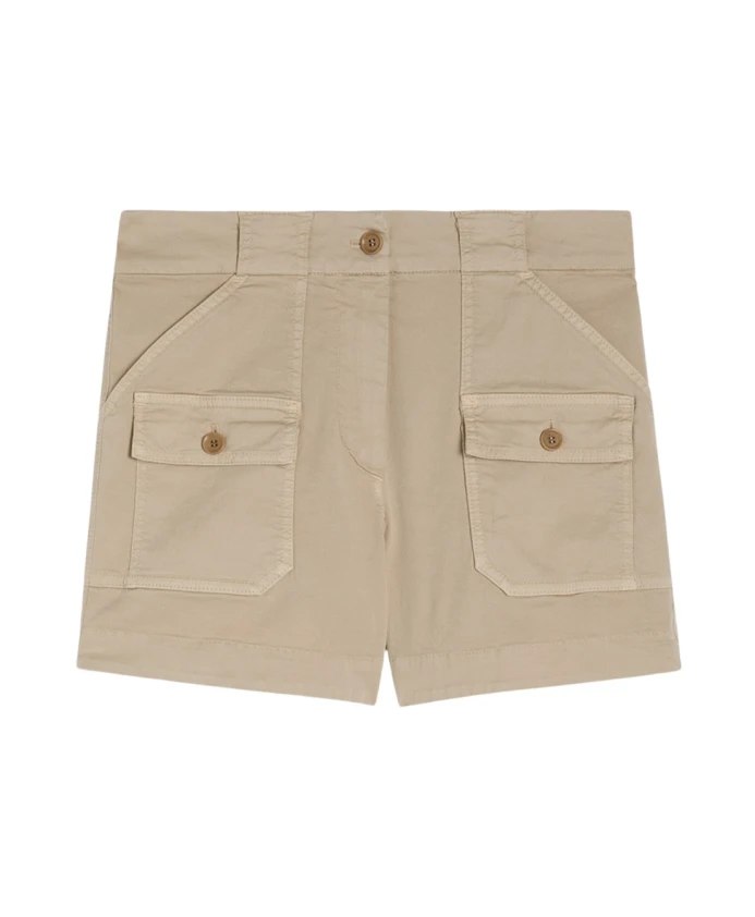 

Бежевые шорты-бермуды карго Aspesi, бежевый