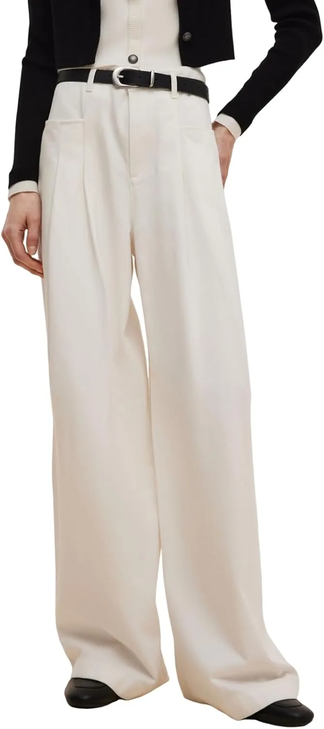 

GOELIA Утепленные джинсы Women High Waist Wide Leg