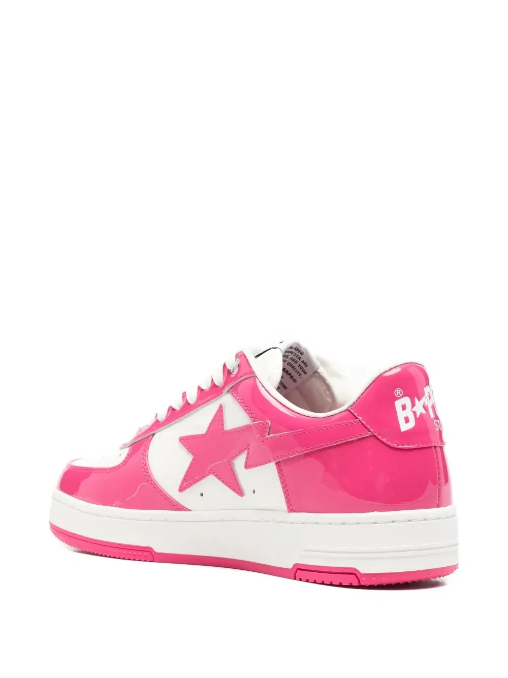 Кроссовки Bape Sta из лакированной кожи A Bathing Ape, розовый — фото 3