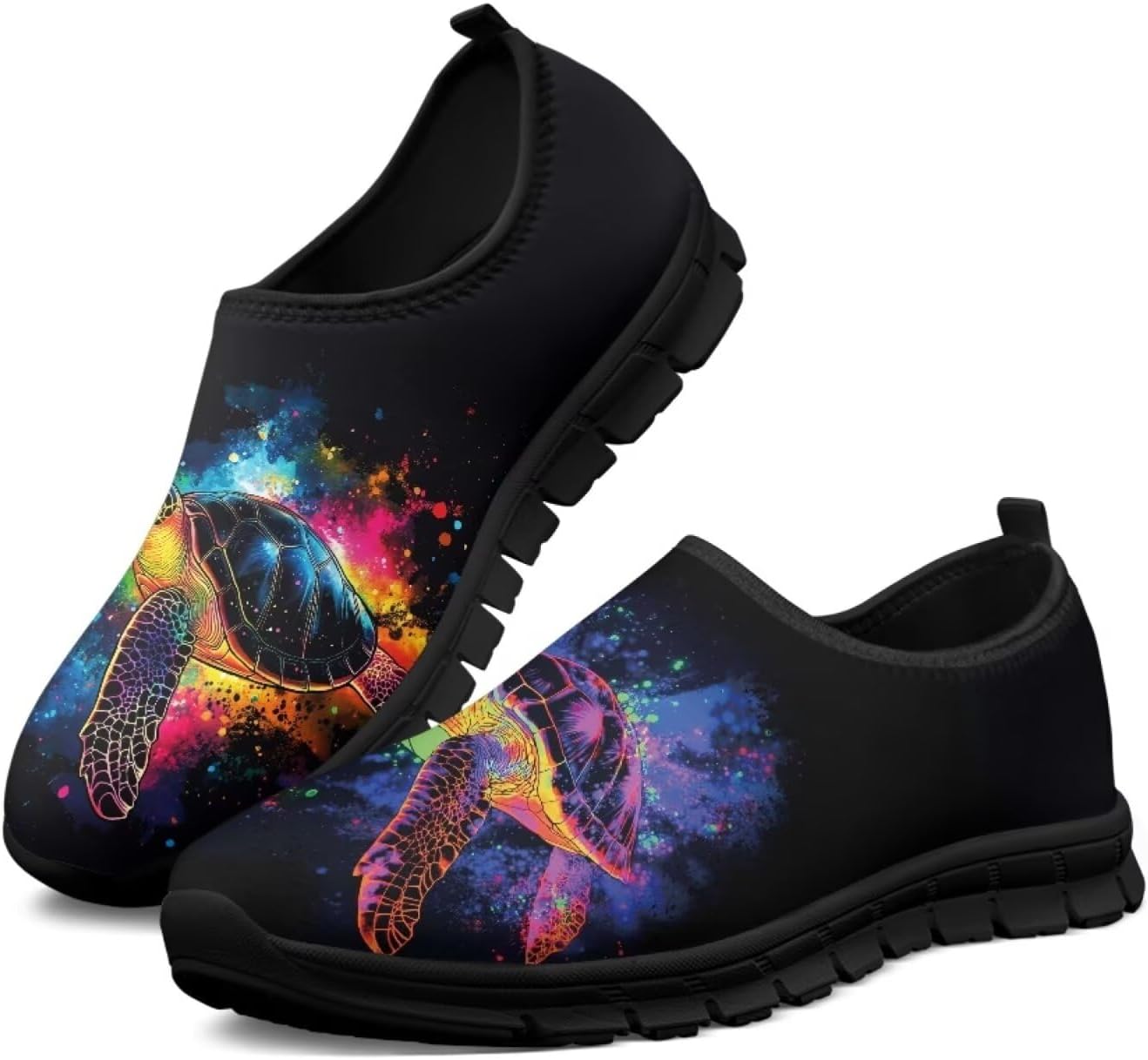 

Мужские кроссовки Howilath с принтом стрекозы и морской черепахи, обувь без шнурков, повседневные лоферы, Colourful Sea Turtle