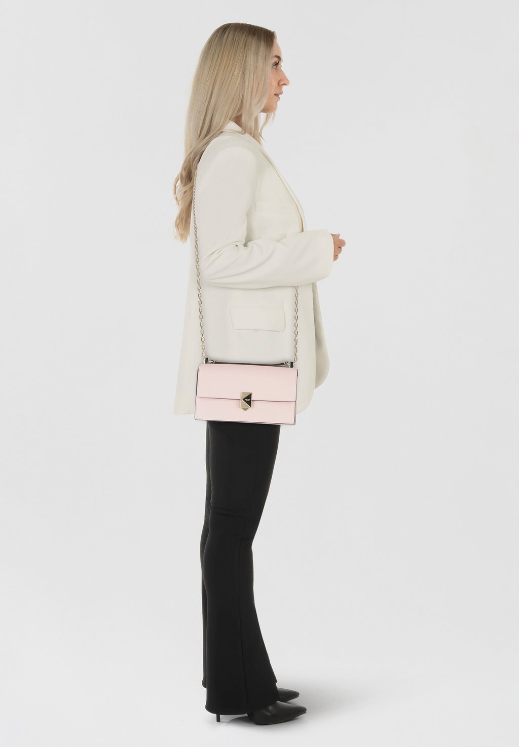 

Сумка через плечо DECO PEBBLED MINI FLAP CHAIN kate spade new york, розовый