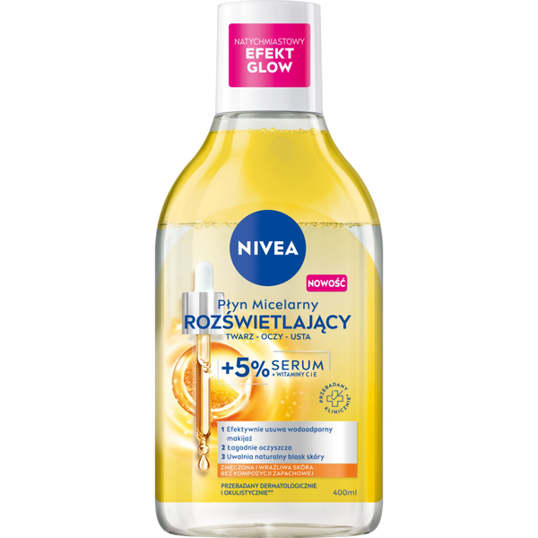 

Осветляющая мицеллярная жидкость с 5% сывороткой, 400 мл Nivea
