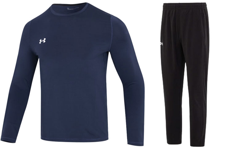 

Повседневный спортивный костюм мужской с круглым вырезом Moderate Under Armour, clothing sets (синий+черный)