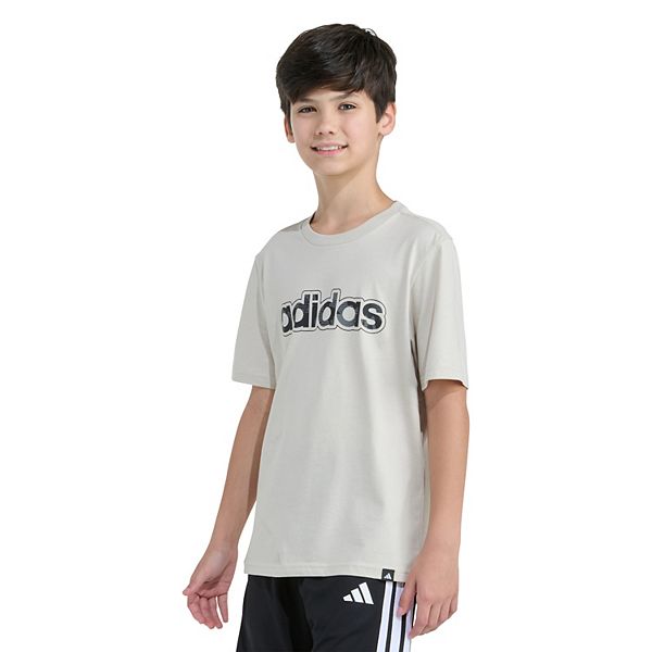 Футболка с коротким рукавом Boys 8-20 с лентикулярным камуфляжным принтом Adidas, Wonder Alumina — фото 3