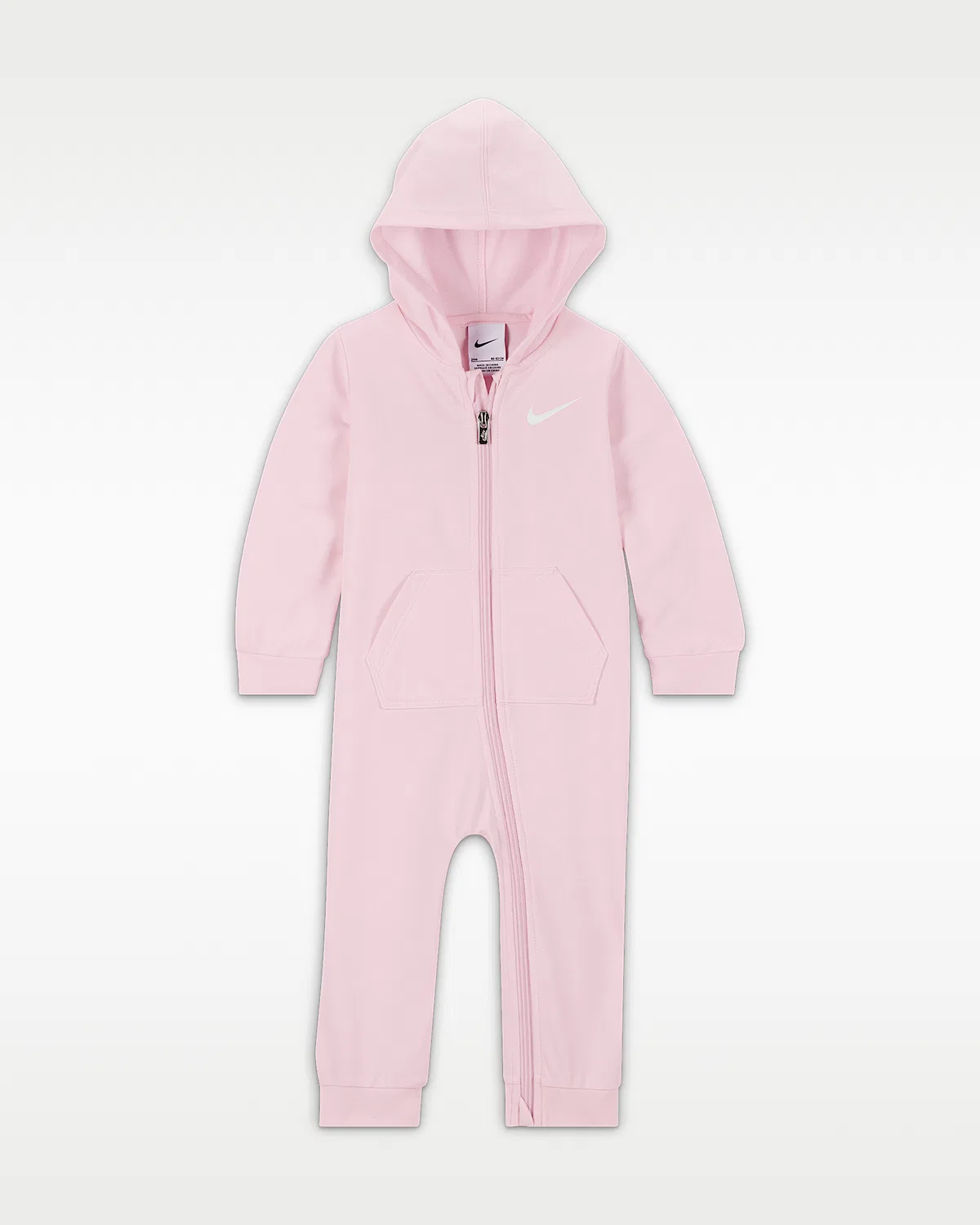 Baby (12-24M) Hooded Coverall Nike Baby Essentials, Pink Foam