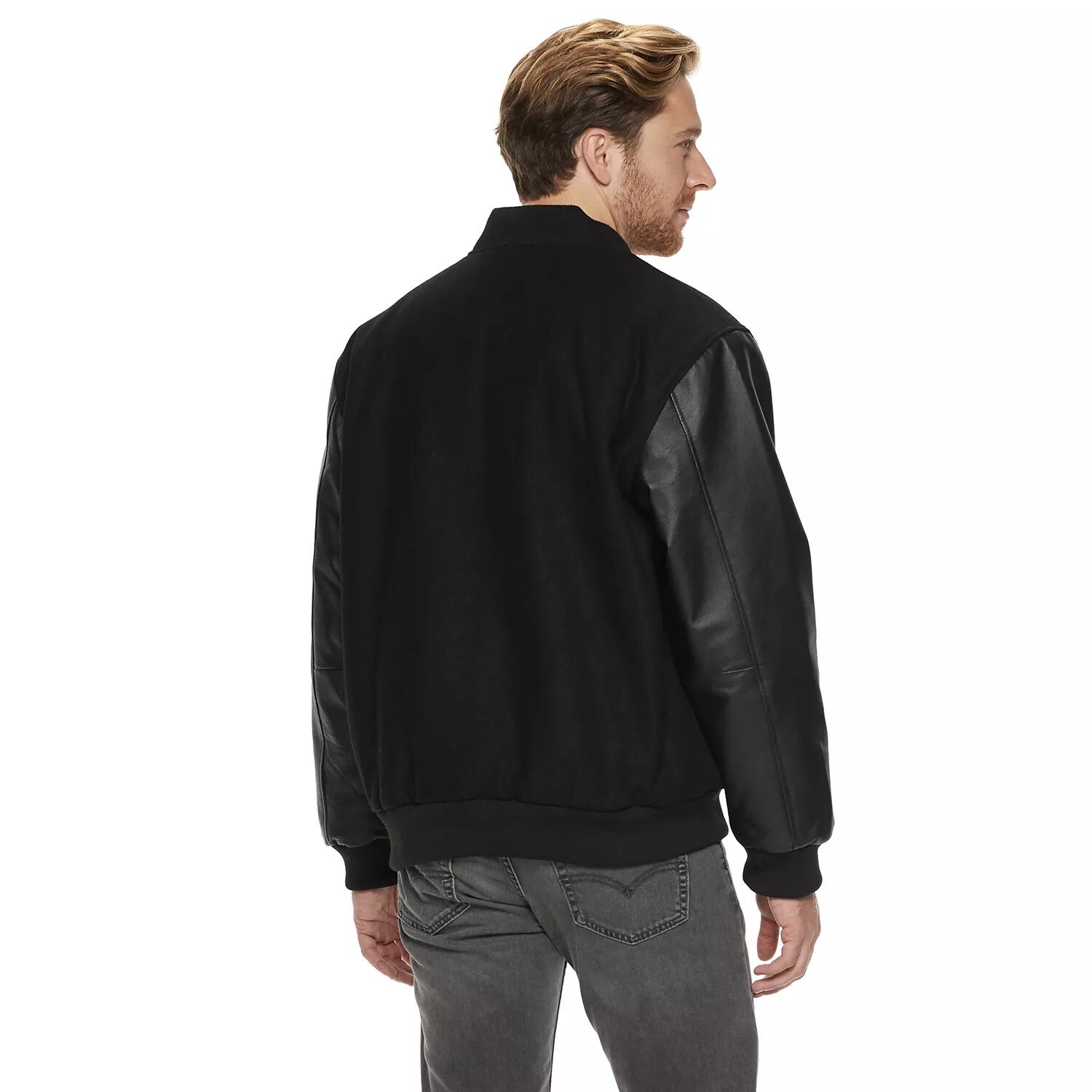 

Мужская классическая университетская куртка Vintage Leather